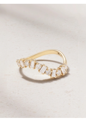 Ileana Makri - Wave 18-karat White Gold Diamond Ring - 6,7