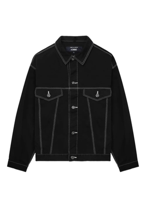 Comme des Garçons Homme contrast-stitching denim jacket - Black