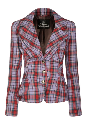 Vivienne Westwood Drunken checked button jacket - Purple