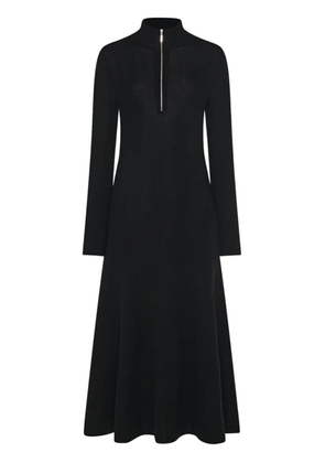 Rosetta Getty zip-up ribbed knit dress - Black