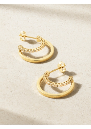 Jennifer Meyer - Double Hoops 18-karat Gold Diamond Hoop Earrings - One size
