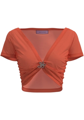 Maccapani Angela gathered-detail cropped top - Orange