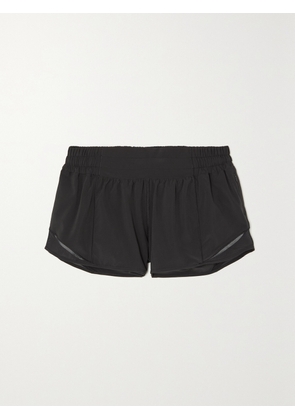 lululemon - Hotty Hot Low-rise Mesh-paneled Stretch Recycled-swift Shorts - 2.5" - Black - US2,US4,US6,US8,US10,US12,US14,US16