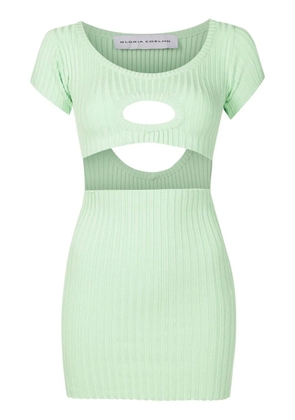 Gloria Coelho cut-out detail short dress - Green