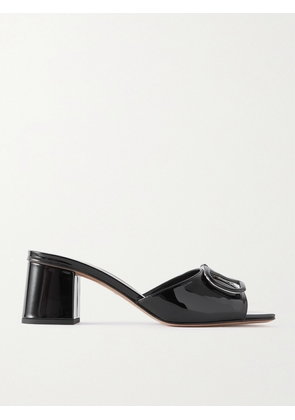 Valentino Garavani - Vlogo Embellished Patent-leather Mules - Black - IT35,IT36,IT36.5,IT37,IT37.5,IT38,IT38.5,IT39,IT39.5,IT40,IT40.5,IT41,IT41.5,IT42