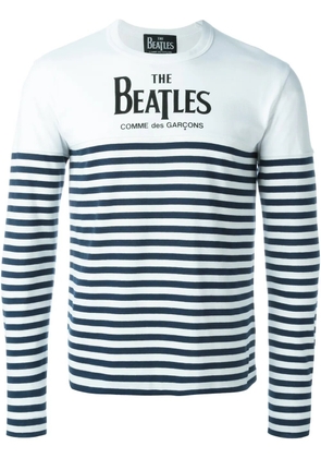 Comme Des Garçons striped longsleeved T-shirt - White