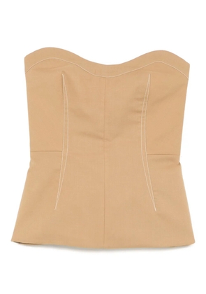 Philosophy Di Lorenzo Serafini voile top-stitched top - Brown