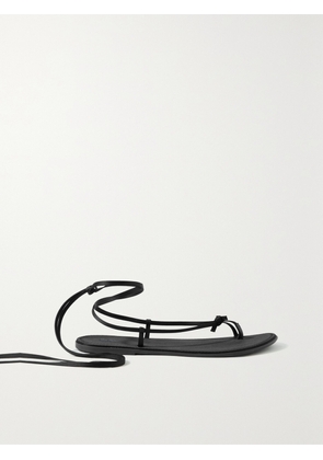 The Row - Lace-up Knotted Satin Sandals - Black - IT36,IT36.5,IT37,IT37.5,IT38,IT38.5,IT39,IT39.5,IT40,IT41,IT42