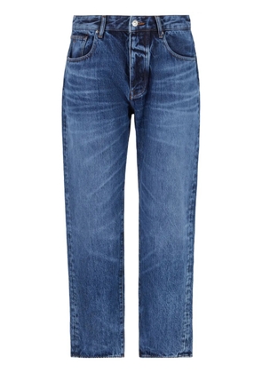 Armani Exchange whiskered tapered-leg jeans - Blue