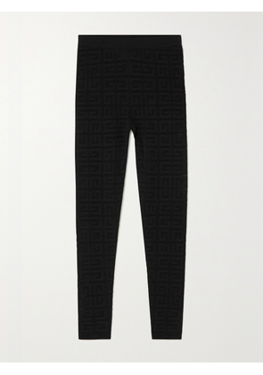 Givenchy - Pointelle Stretch-knit Leggings - Black - x small,small,medium,large