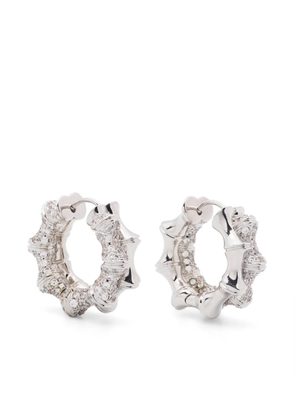 Eddie Borgo Double Pavé Bambu hoop earrings - Silver