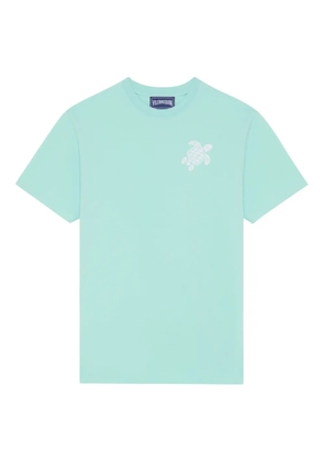 Vilebrequin turtle-embroidery crew-neck T-shirt - Blue