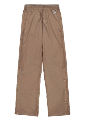 Sporty & Rich logo-patch straight-leg trousers - Brown