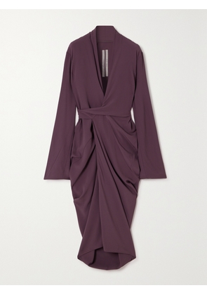 Rick Owens - Abito Draped Crepe Wrap Midi Dress - Purple - IT38,IT40,IT42,IT44,IT46,IT48