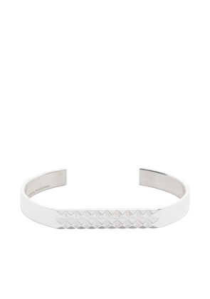 Le Gramme pyramid-guilloche bracelet - Silver