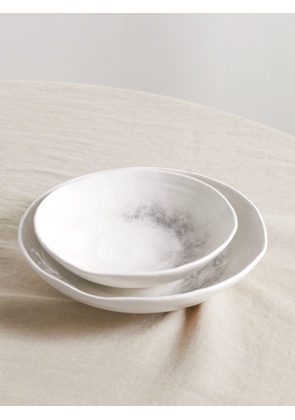 Brunello Cucinelli - Set Of Two Glazed Ceramic Bowls - Gray - One size