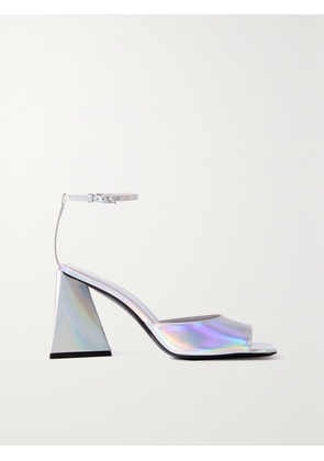 The Attico - Piper Iridescent Faux Leather Sandals - Silver - IT35,IT35.5,IT36,IT36.5,IT37,IT37.5,IT38,IT38.5,IT39,IT39.5,IT40,IT40.5,IT41,IT41.5,IT42