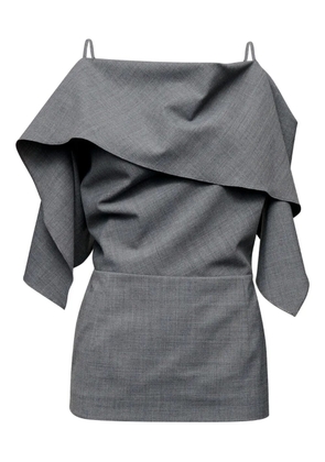 MM6 Maison Margiela ruffled strap top - Grey