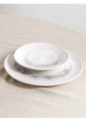 Brunello Cucinelli - Set Of Two Glazed Ceramic Plates - Gray - One size