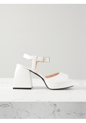 NODALETO - Bulla Ness Leather Platform Sandals - White - IT35,IT36,IT36.5,IT37,IT37.5,IT38,IT38.5,IT39,IT39.5,IT40,IT41