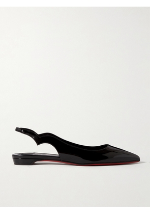 Christian Louboutin - Hot Chikita Patent-leather Slingback Point-toe Flats - Black - IT34,IT35,IT35.5,IT36,IT36.5,IT37,IT37.5,IT38,IT38.5,IT39,IT39.5,IT40,IT40.5,IT41,IT41.5,IT42