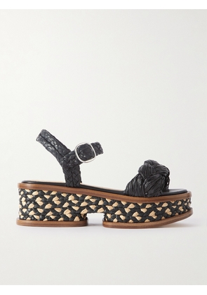 Gabriela Hearst - Michael Braided Raffia Sandals - Black - IT35,IT36,IT36.5,IT37,IT37.5,IT38,IT38.5,IT39,IT39.5,IT40,IT40.5,IT41,IT42