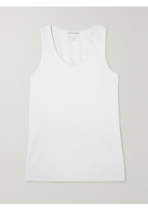 Bottega Veneta - Ribbed Stretch-cotton Jersey Tank - White - XS,S,M,L,XL