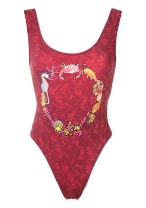 Amir Slama u-neck one piece - Red