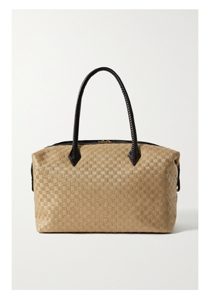 Métier - Vérité All Day Leather-trimmed Woven Straw Tote - Neutrals - One size