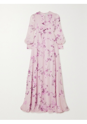 Erdem - Jaylene Floral-print Silk Gown - Pink - UK 6,UK 8,UK 10,UK 12,UK 14,UK 16,UK 18,UK 20,UK 22