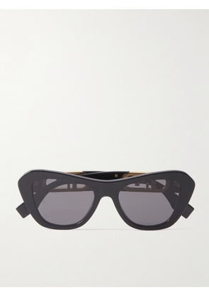 Fendi Eyewear - O'lock Cat-eye Acetate And Gold-tone Sunglasses - Black - One size