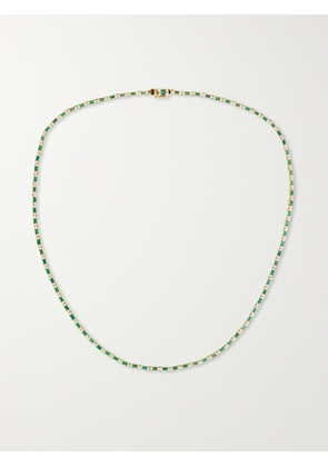 Suzanne Kalan - 18-karat Gold Emerald Tennis Necklace - One size