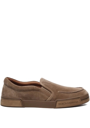 Dolce & Gabbana suede slip-on sneakers - Brown