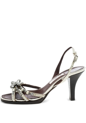 ALCHIMIA 85mm leather heeled sandals - White