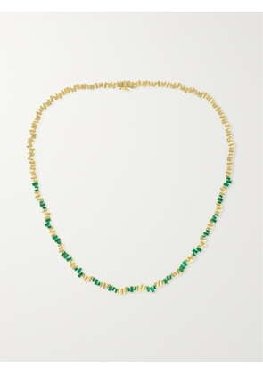 Suzanne Kalan - 18-karat Gold Emerald Tennis Necklace - One size