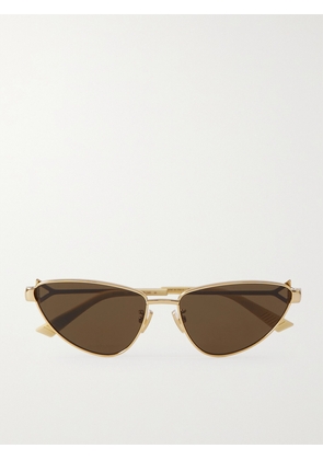 BOTTEGA VENETA EYEWEAR - Cat-eye Gold-tone Sunglasses - One size
