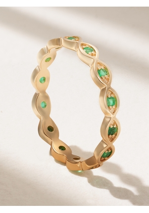 Sydney Evan - Marquis Eternity 14-karat Gold Emerald Ring - 5,6,7