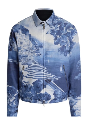 Ralph Lauren Purple Label graphic-print jacket - Blue