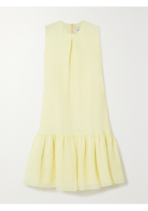 Erdem - Maple Tiered Organza-cloqué Mini Dress - Yellow - UK 6,UK 8,UK 10,UK 12,UK 14,UK 16