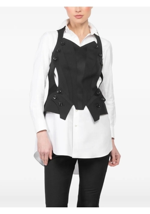 Shiro Sakai buttoned neo vest - Black