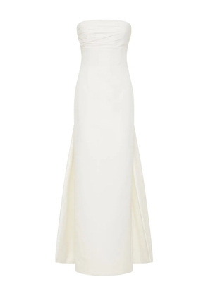 Rachel Gilbert Odette strapless pleated gown - White