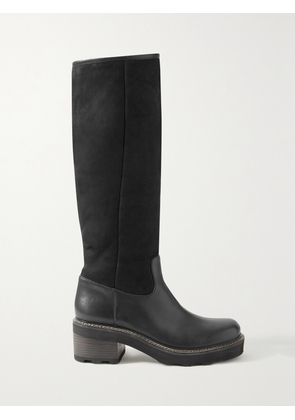 Gabriela Hearst - Vylos Shearling-lined Suede And Leather Knee Boots - Black - IT36,IT36.5,IT37,IT37.5,IT38,IT38.5,IT39,IT39.5,IT40,IT40.5,IT41