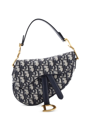 Christian Dior Pre-Owned Saddle Handbag Oblique Canvas Mini shoulder bag - Blue