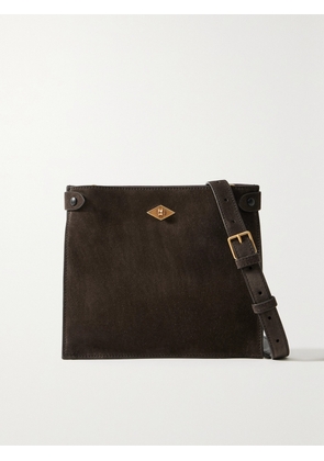 Métier - Stowaway Suede Shoulder Bag - Brown - One size