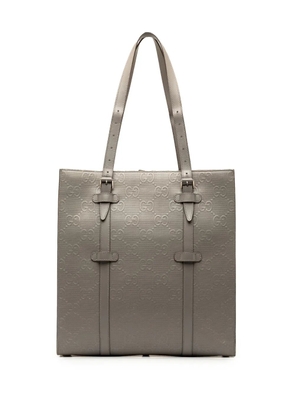 Gucci Pre-Owned 2016-2023 GG Embossed Leather Vertical tote bag - Grey