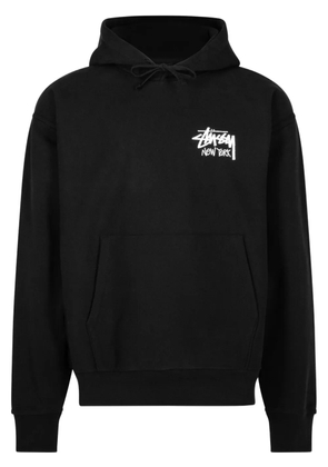 Stüssy logo-print hoodie - Black
