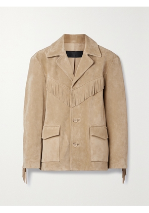 Nili Lotan - Coline Fringed Oversized Suede Jacket - Neutrals - x small,small,medium,large