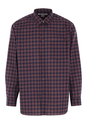 Comme Des Garçons Shirt tartan patch-pocket shirt - Blue