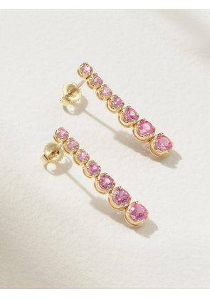 Jennifer Meyer - Small Graduated 18-karat Gold Sapphire Earrings - One size