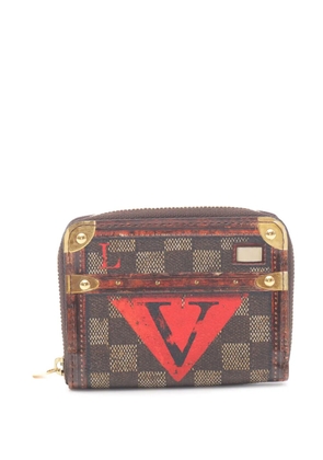 Louis Vuitton Pre-Owned 2018 Damier Ebene Trunk Time Zippy Purse coin pouch - Brown